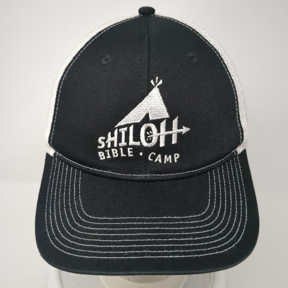 Shiloh Bible Camp Snapback Trucker Hat Black One Size Mesh Back Outdoor - Picture 2 of 9